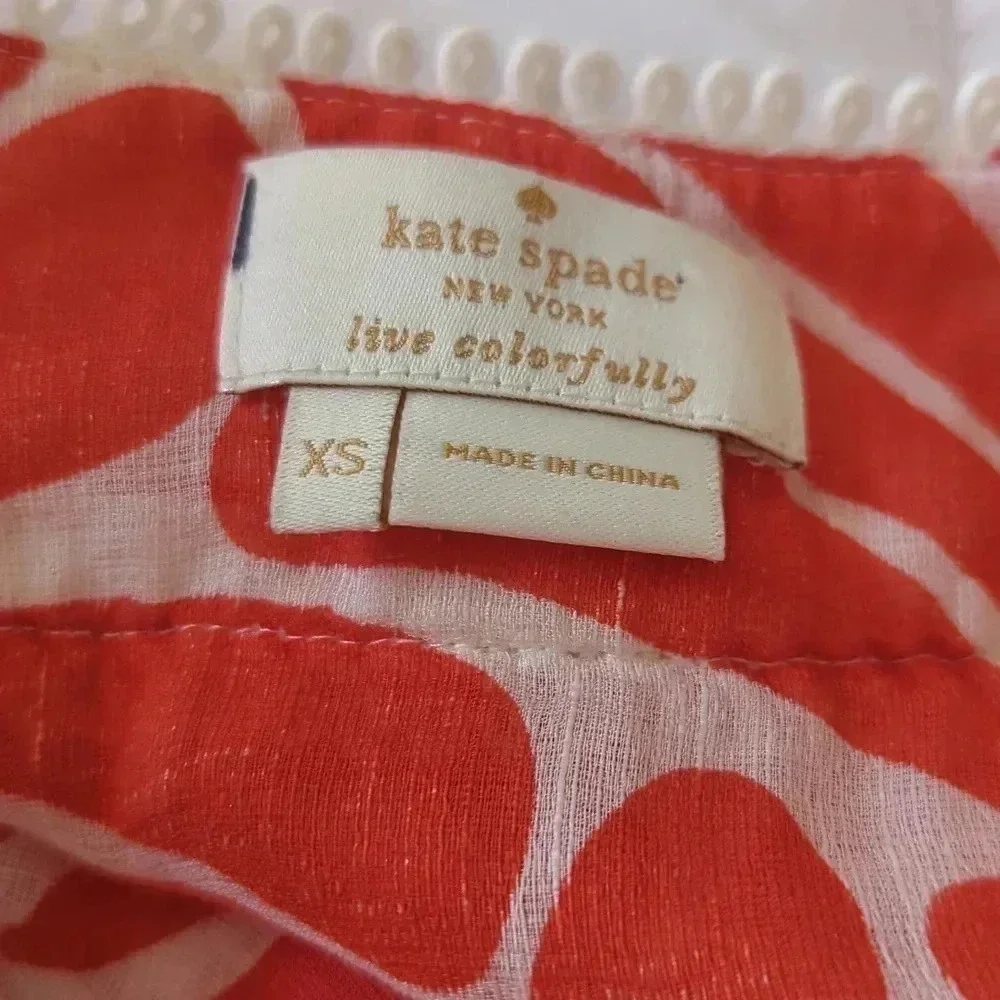 Kate Spade “Gwen” silk/linen tunic swim coverup